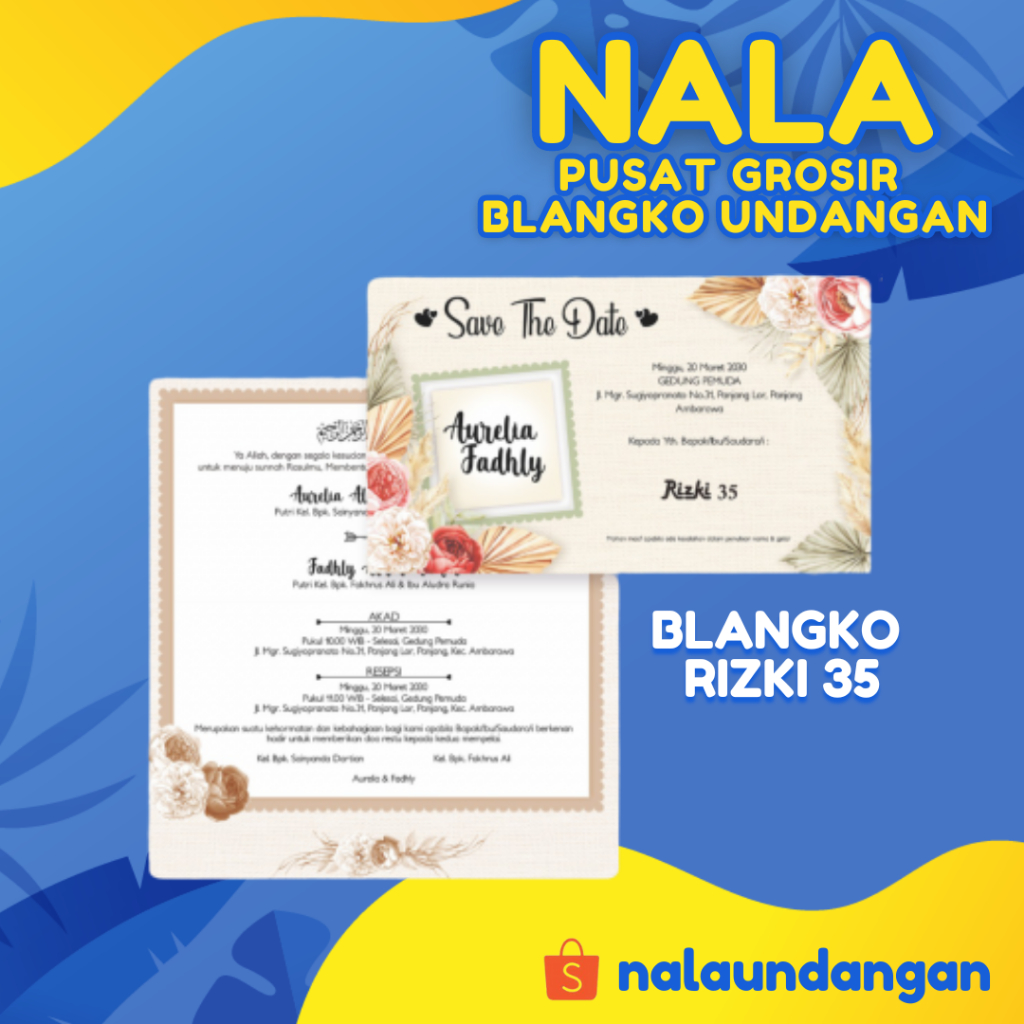 Blangko Undangan Rizki 35 | Pusat Grosir Blangko | NalaUndangan