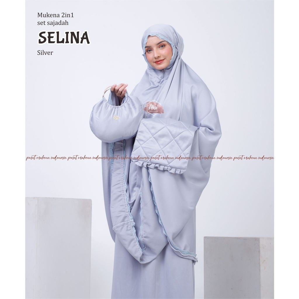 Mukena Dewasa terbaru 2024 Jumbo Satin Silk 2in1 Set Sajadah mukenah kekinian remaja viral motif pol