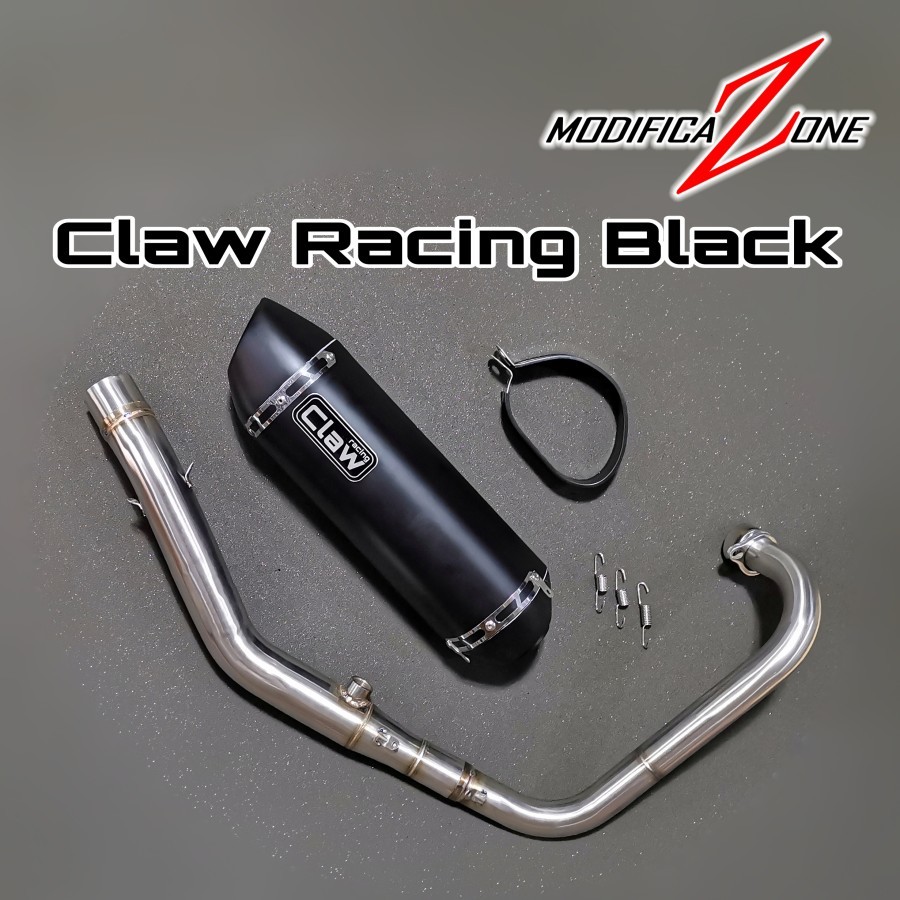 Claw Racing Black - knalpot Ninja 250 rr mono sl Full System Modificazone Aksesoris Modifikasi Origi