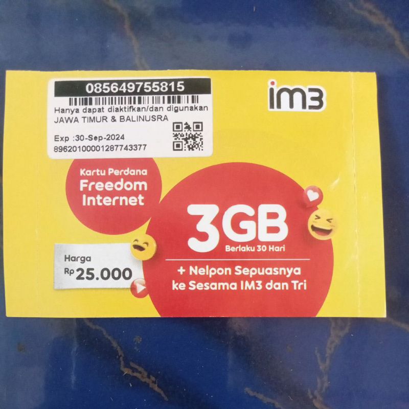 Perdana IM3 Kuota 3 GB