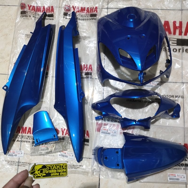 BODY ALUS SET MIO SMILE ORIGINAL YAMAHA WARNA BIRU