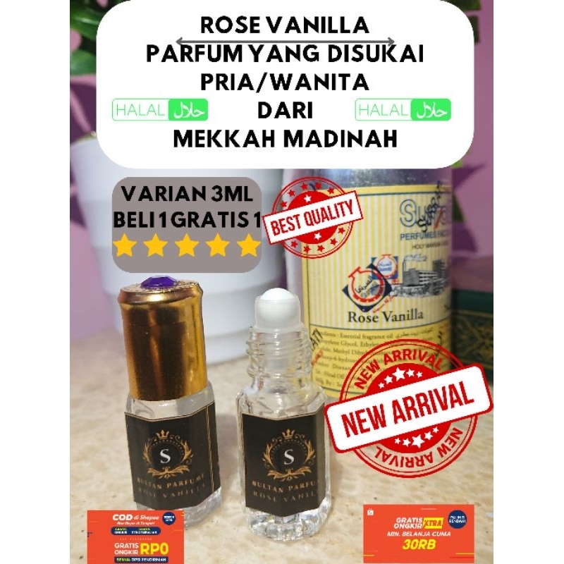 BELI 1 GRATIS 1 parfum rose vanilla (parfum arab Saudi)
