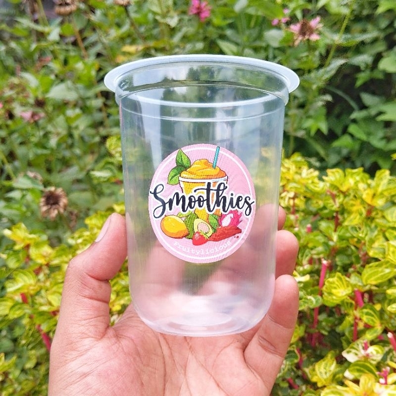 

stiker label gelas cup SMOOTHIES