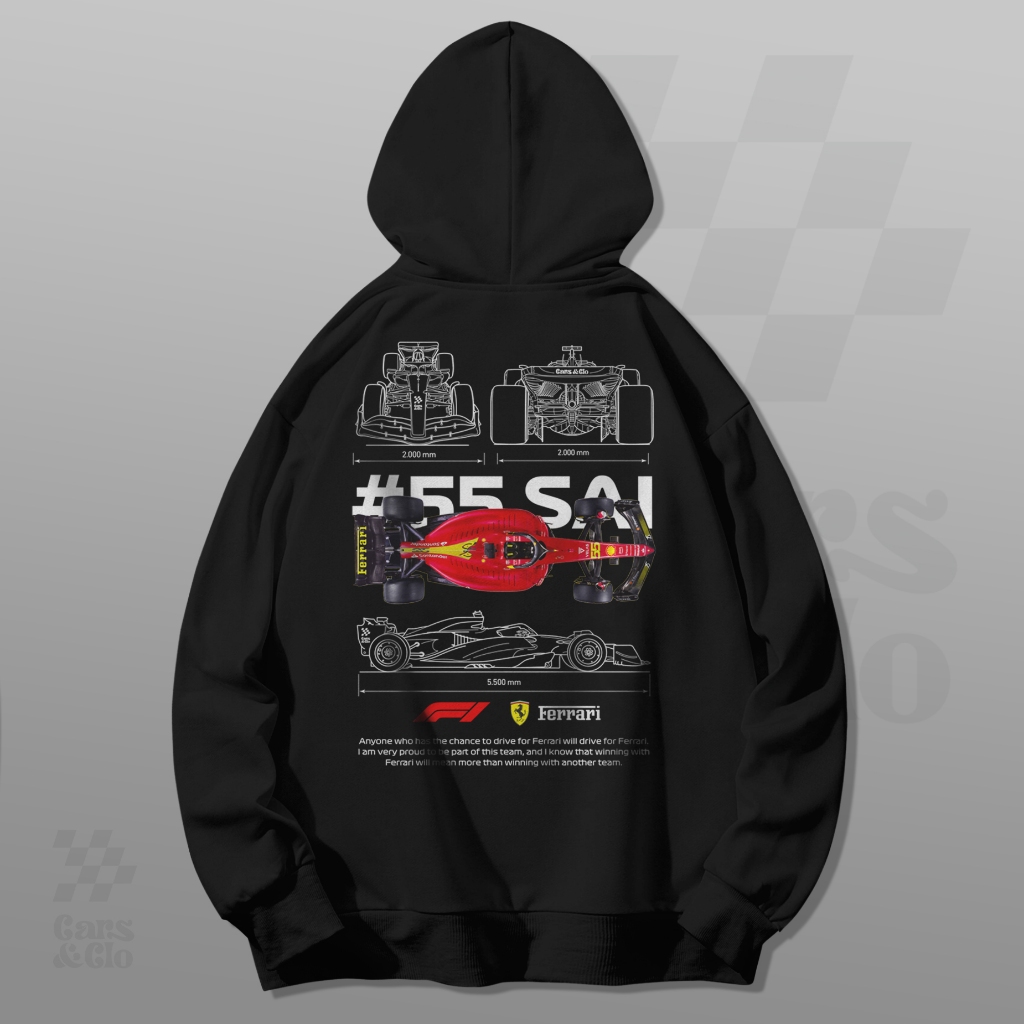 Cars and Clo - F1 Team Blueprint Hoodie Black