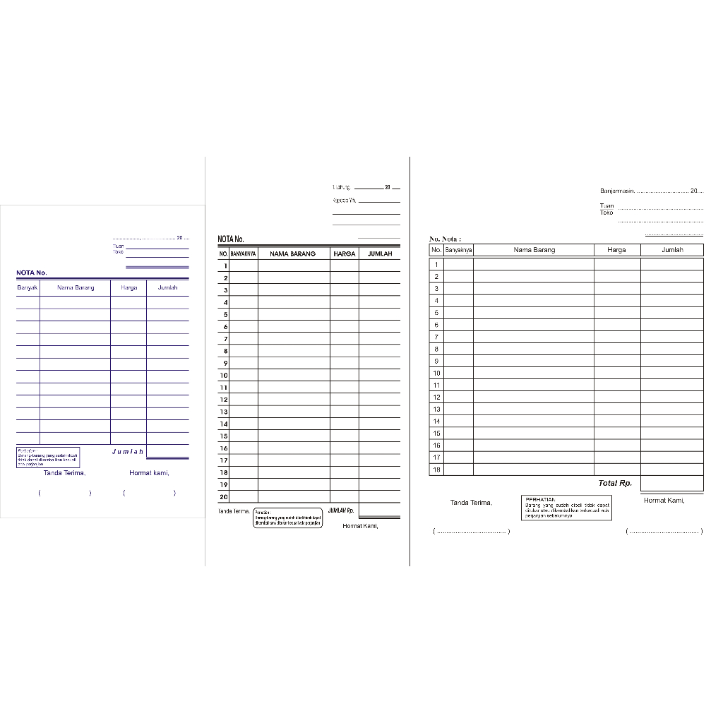 

Cetak Nota NCR 1 Rim / 2 Ply