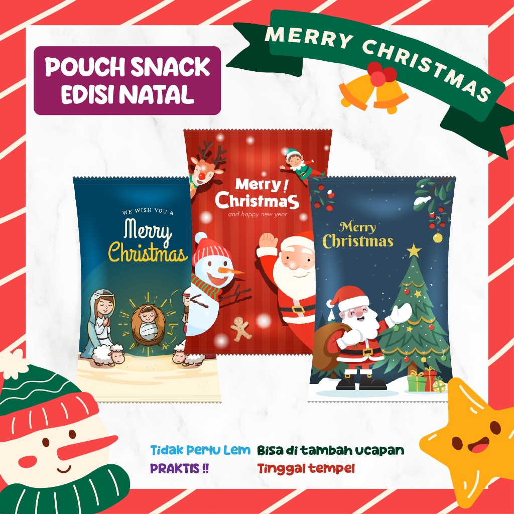 

Pouch Snack Natal Christmas Edisi Natal Ukuran S M L / Kantong Hampers Bingkisan Souvenir Natal Ulang Tahun Anak / Kantong Souvenir / Bingkisan Birthday Anak
