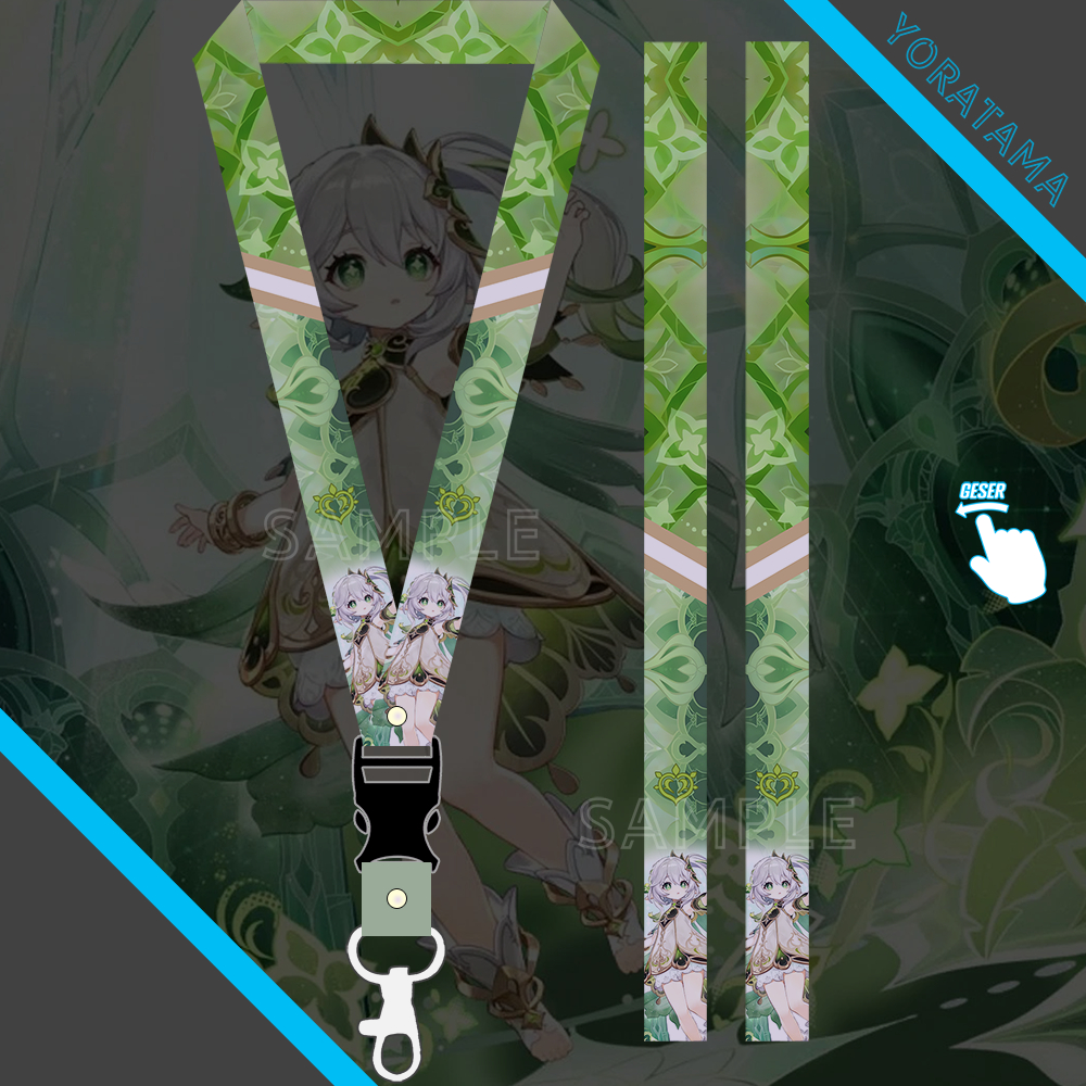 

Gantungan Tali Lanyard Nahida Genhsin Impact, Gantungan Anime Anti Air