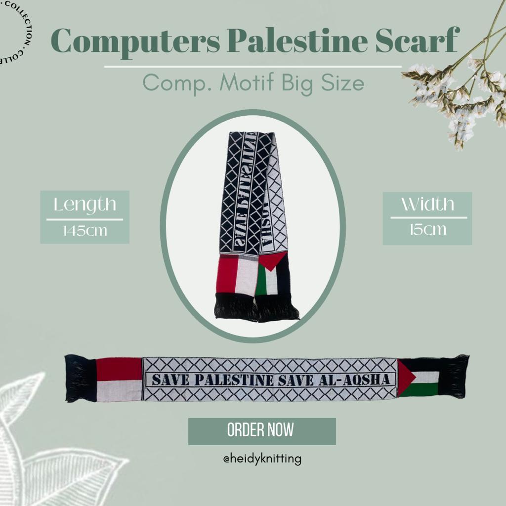 PRE-ORDER Syal Custom Computer Syal Travel Umroh / Syal Palestina Premium / Syal Premium Custom