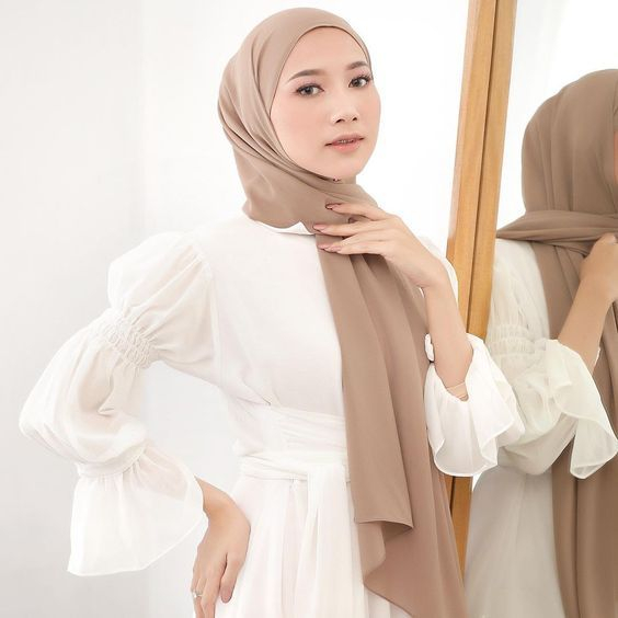 Hijab Pashmina 2 in 1 Ciput Ceruty Babydoll