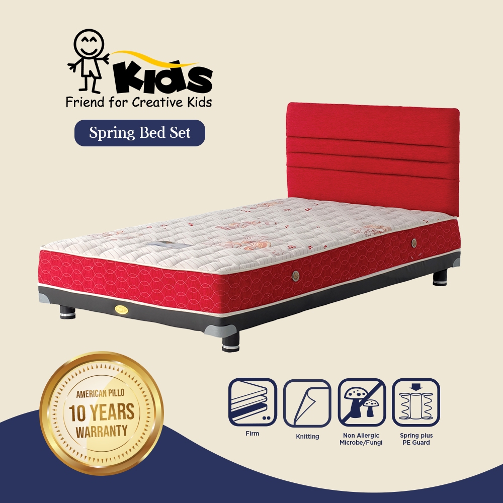 Kasur Springbed Set - American Pillo Kids Expressio