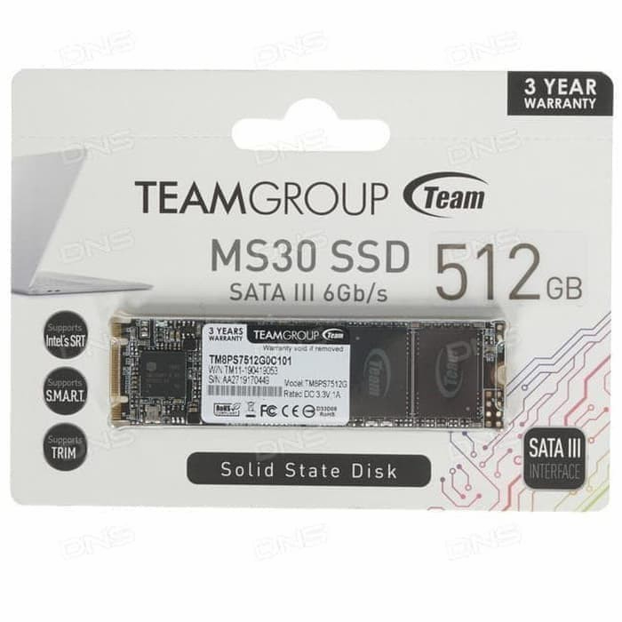 ALE TEAM SSD MS30 M.2 / M2 SATA 512GB / 512 GB 2280 TM8PS7512G0C101