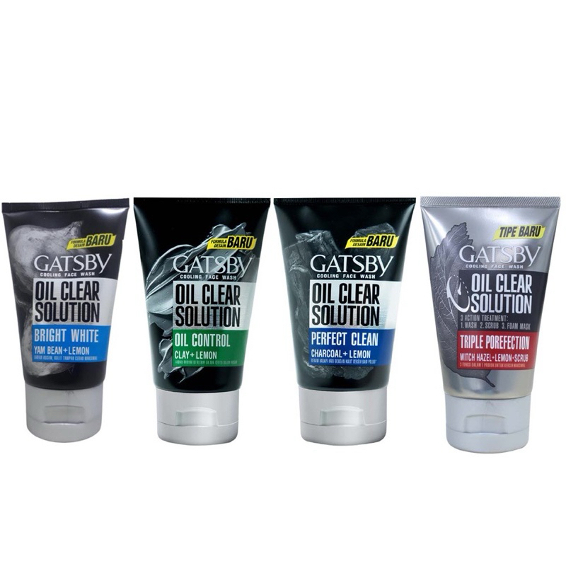 GATSBY Cooling Face Wash 100g - Sabun Wajah- 4Variant Bright White - Oil Control - Perfect Clean - T