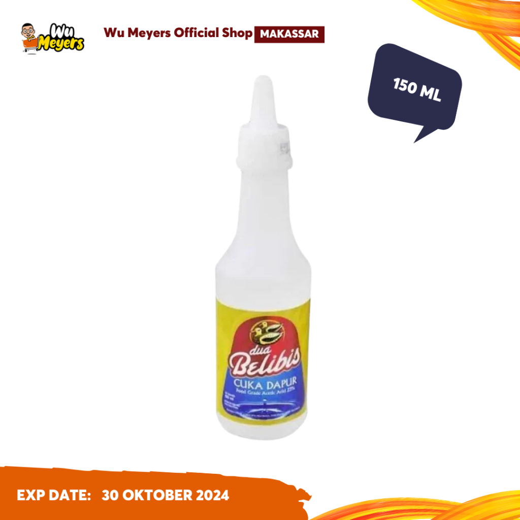 

Cuka Dapur Cap Dua Belibis 150 ml (per pack isi 6 botol)- Wu Meyers Makassar