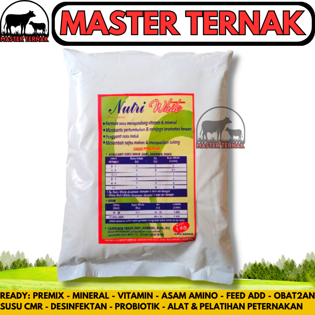 NUTRI WHITE 1KG Susu Hewan Ternak Sapi kambing Domba Pedet cempe