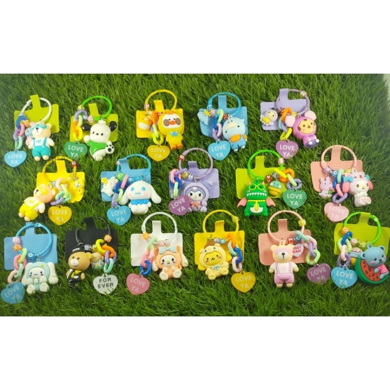 Gantunan HP Boneka warna Karakter 3D