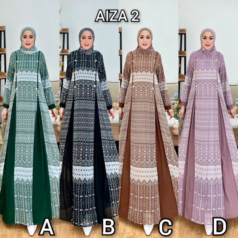 GLAMZ DRESS AIZA 2 MAXI ORI GLZ TERMURAH