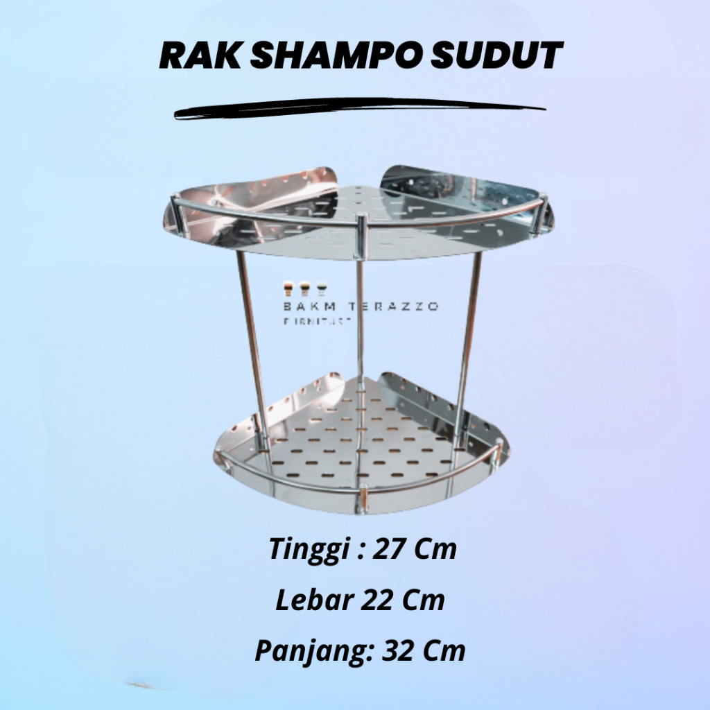 BAK AIR KAMAR MANDI | RAK SHAMPO MURAH | RAK SUDUT KAMAR MANDI | RAK SHAMPO TIPE SUDUT