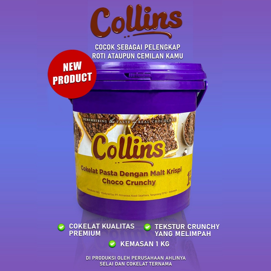 

12.12 Fasion sale Collins Pasta Dengan Malt Krispi Choco Crunchy BESAR 1 Kg PROMO HALAL grosir