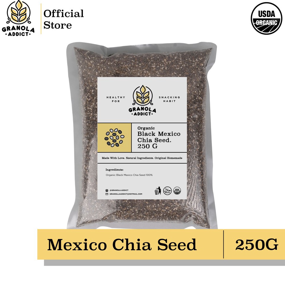 

Deals Granola Addict - Black Chia Seed Mexico Organic / Organik 250G