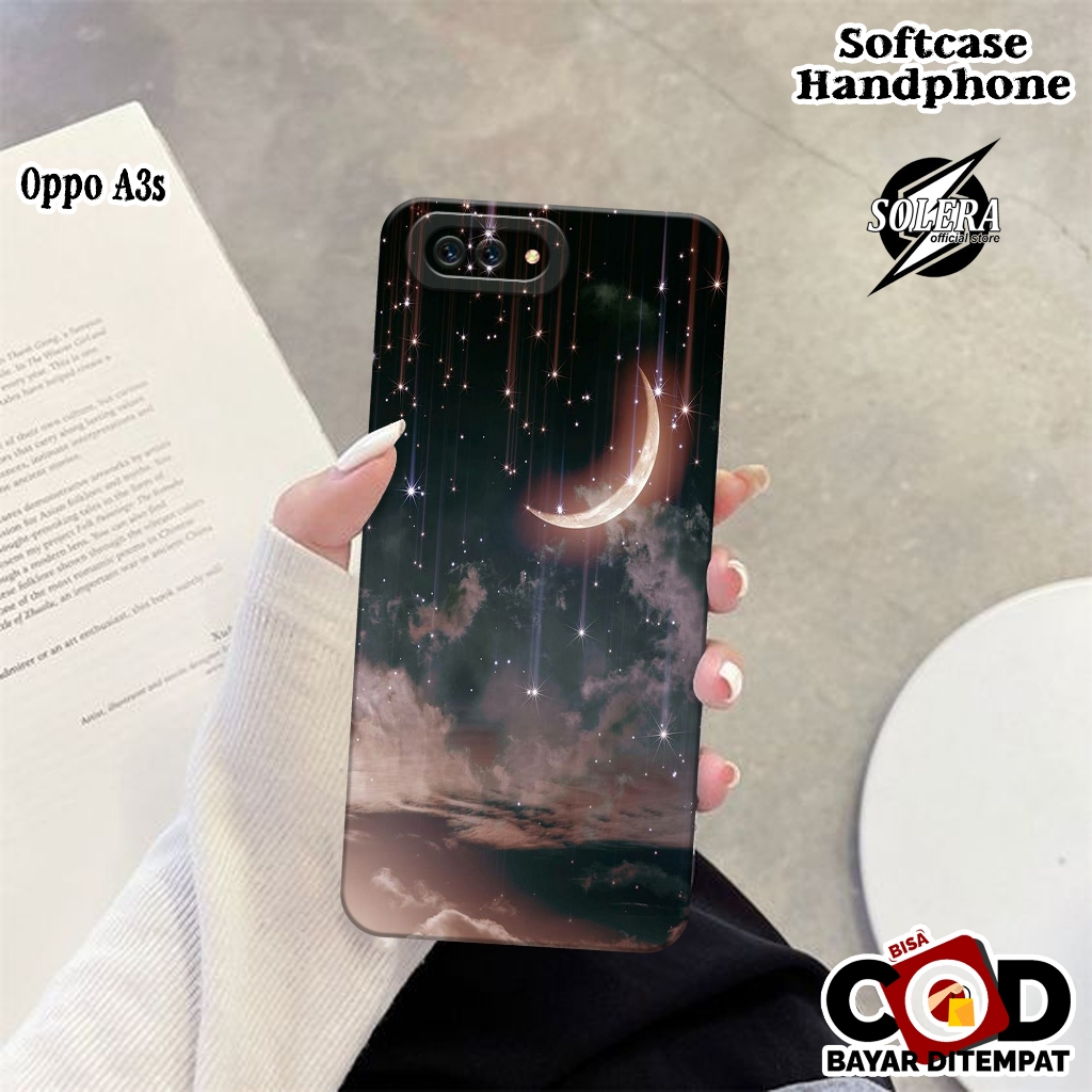 Case Oppo A3s Softcase Oppo A3s Silikon Pro Camera Fashion Case Bulan Cover Hp Kesing Oppo A3s Softc