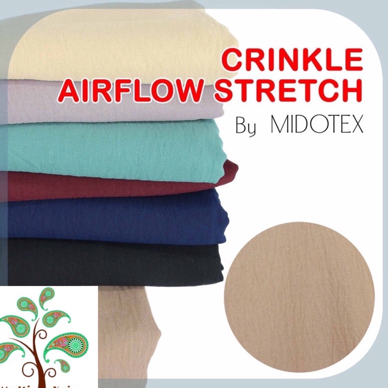Multi Kain crinkle CEY air flow stretch MIDOTEX airflow crinkel cringkel kringle eceran