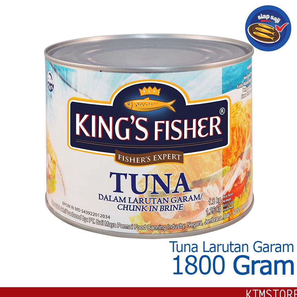 

Langsung Checkout KtmStore King's Fisher Tuna dalam Air Garam 1800 g Tuna in Brine Daging Tuna Makanan Kaleng