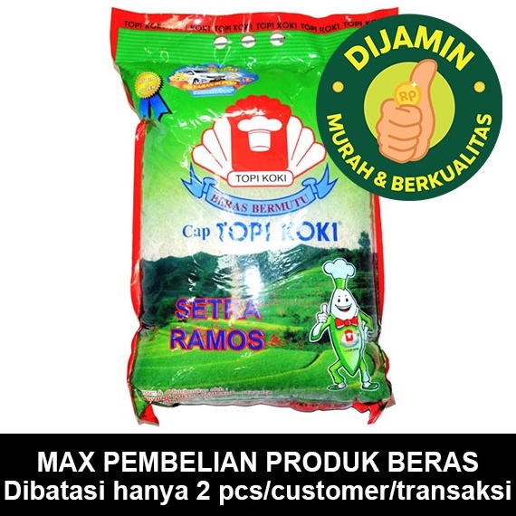 

Laku Keras TOPI KOKI SETRA RAMOS 5 KG - BERAS