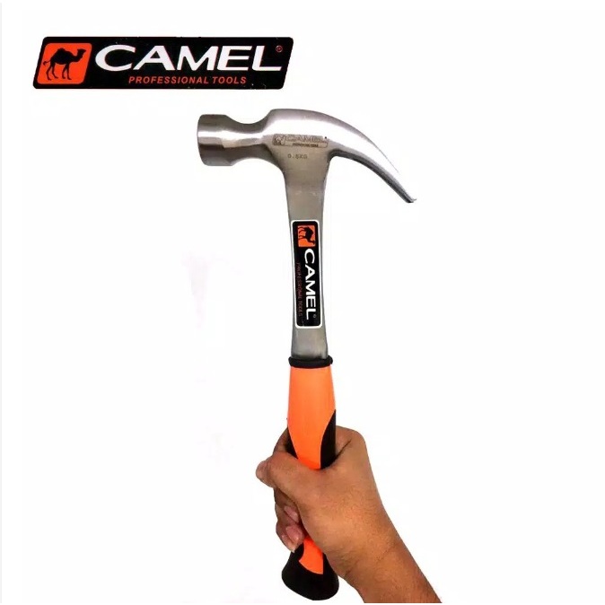 Palu Kambing Gagang Besi Solid Lapis Karet 0.35kg Palu Serbaguna Palu Gg Besi 12oz