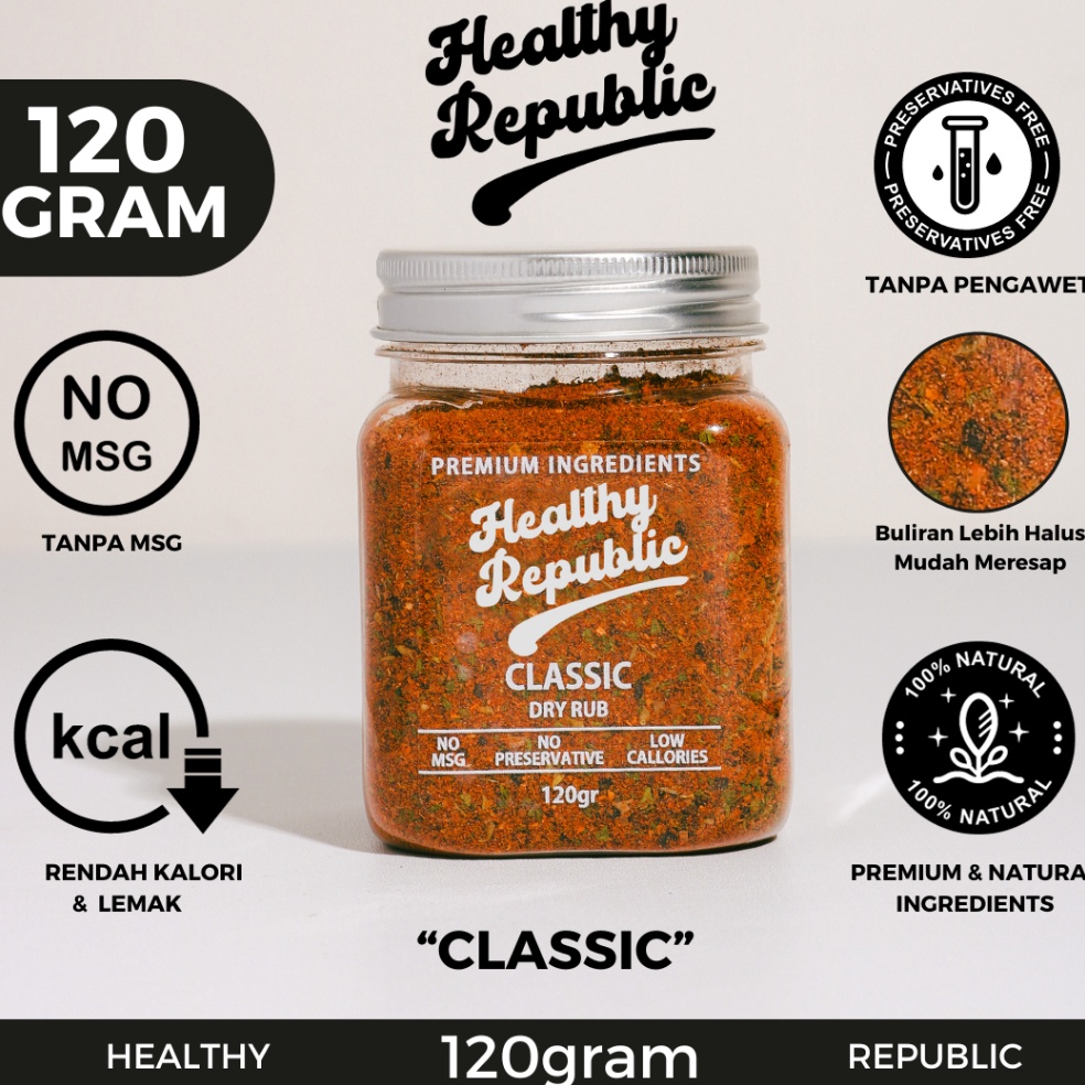 

Makin laris Healthy Republic Dry Rub Bumbu Marinasi Serba Guna Rendah Kalori Rendah Lemak 120Gram