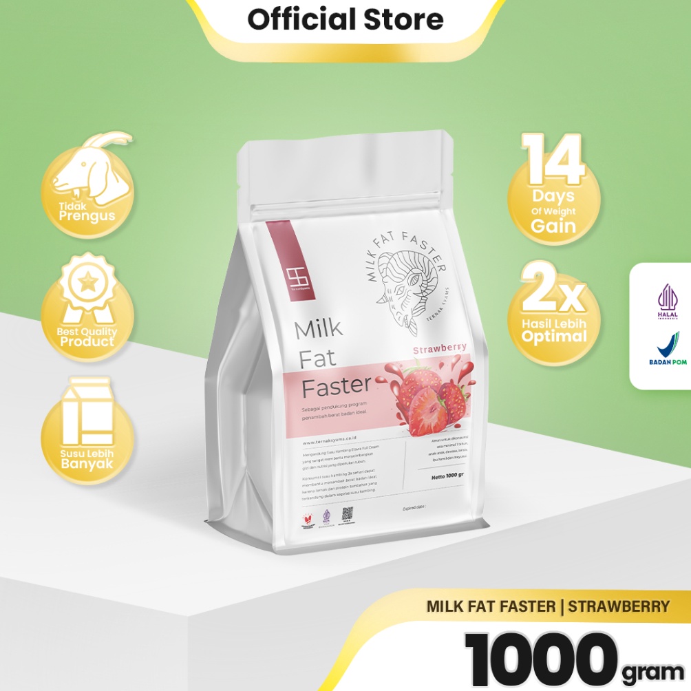 

F⚡ASH Kualitas Ternak Syams - Premium Susu Penggemuk Penambah Kenaikan Berat Badan Ideal Varian Kambing Etawa Full Cream 1000 gram 1 Kg | Milk Fat Faster Rasa Strawberry Stoberi Stroberi Organik Suplemen Vitamin Makanan minuman Obat Kapsul BPOM HALAL LP