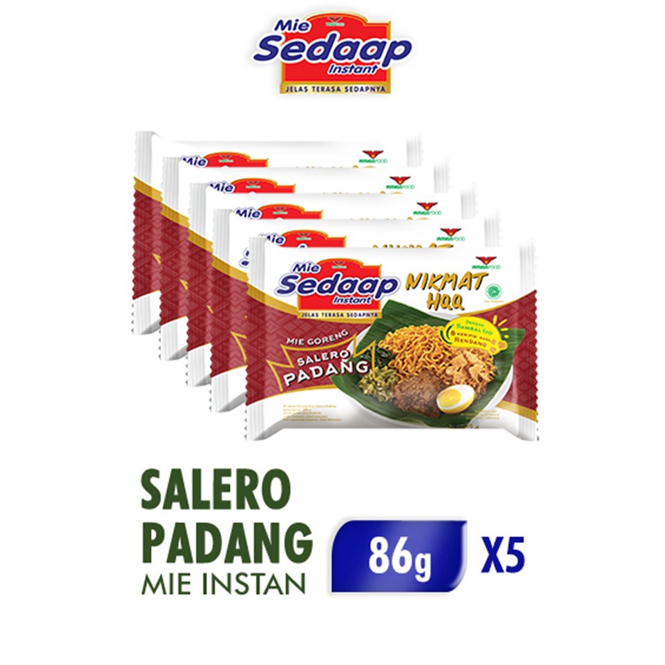 

Termurah Sedaap Mie Instan Goreng Salero Padang Bag 86 gr x5