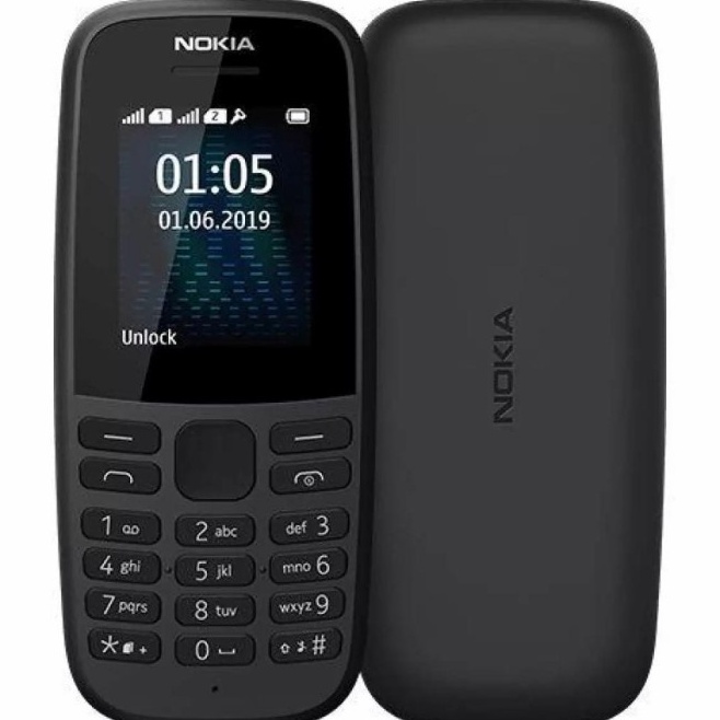 Banting harga Nokia murah Nokia 105 Dual Sim Nokia senter Nokia jadul Mobile phone hp warna hitam me