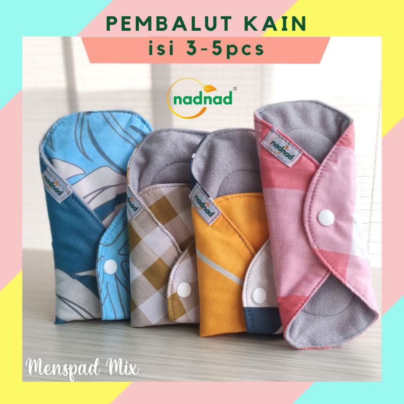Nadnad Menstrual Pad Pembalut Kain Cuci Ulang Wanita Dewasa Remaja Premium Anti Tembus Aman Sehat Al
