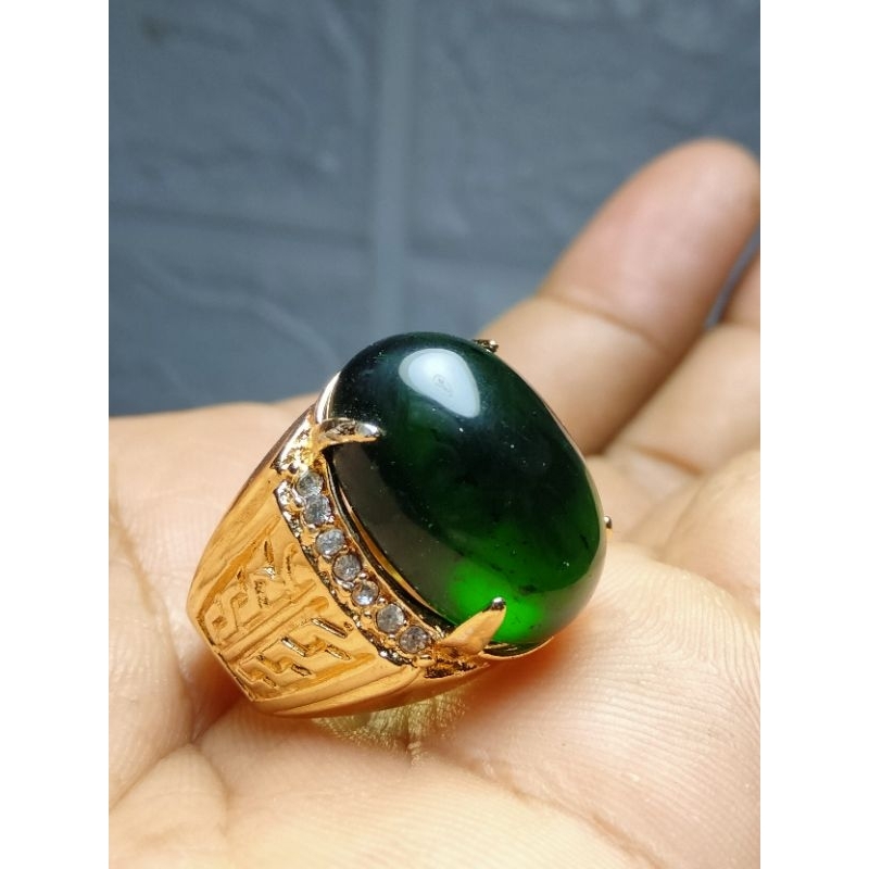 batu cincin akik Kinyang daun