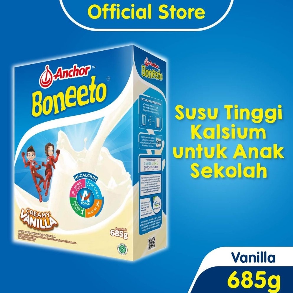 

『PENJUALAN CEPAT』⚡BEST SELLER⚡ Boneeto Susu Bubuk Anak Sekolah Creamy Vanilla 685g - Nutrisi Pertumbuhan Anak untuk Daya Pikir dan Tubuh Aktif