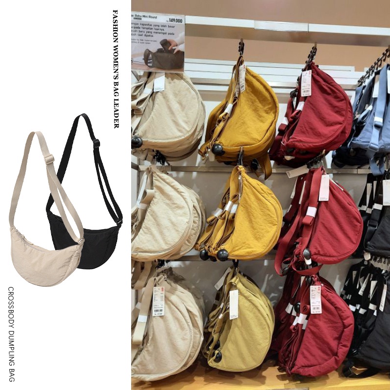 Terlaris CODReady！Tas Bahu Cewek UNIQLO Wanita Mini Kanvas Tas Selempang Wanita Warna solid Casual R