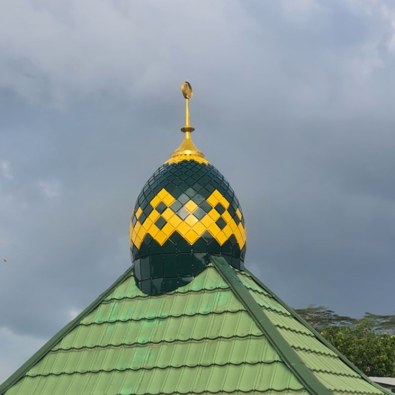 kubah masjid jenis panel galvalum diameter 150 cm warna tahan lama