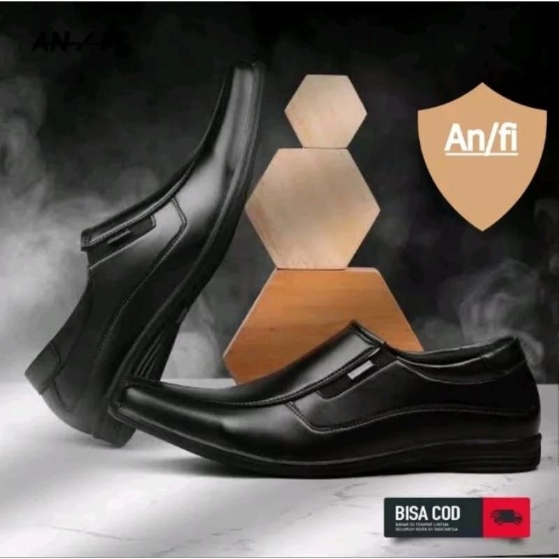 Sepatu Pantofel Pria Pantofel Hitam Sepatu Pantofel kerja Sepatu Fantofel Tali Kasual Kantor Pria Se