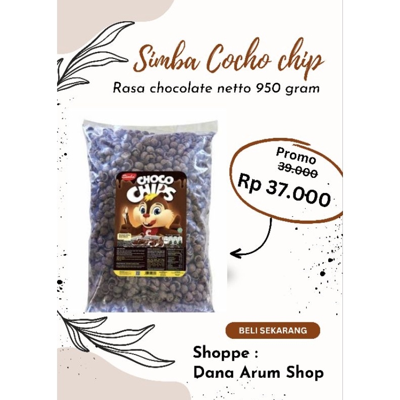 

12.12 Brand Simba Choco Chip Bulky 1kg + Free Packing Kardus !!