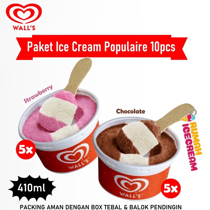 

✦BEST SELLER✦ Paket Ice Cream Populaire Walls (10pcs)