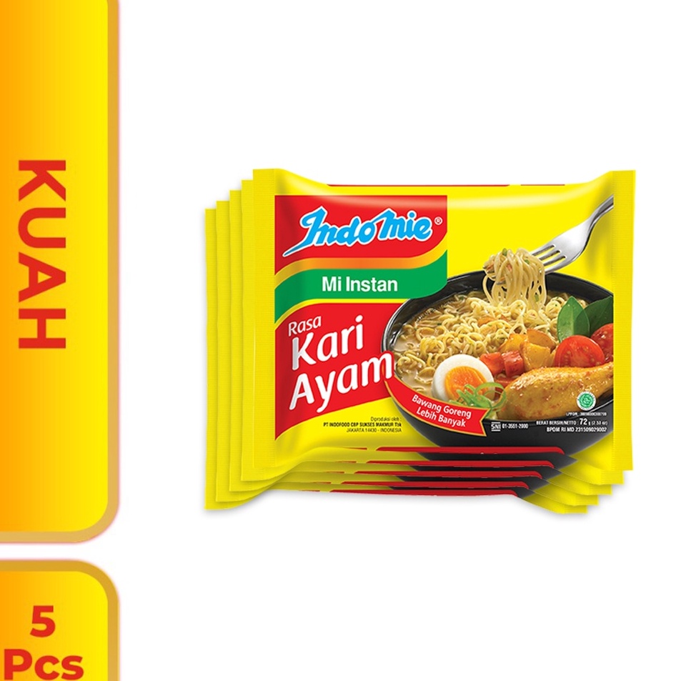 

BGWV6535 Stok terbaru 5 Pcs - Indomie Kuah Kari Ayam
