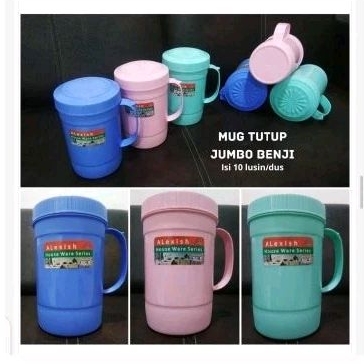 Mug tutup drat besar plastik benji alexish