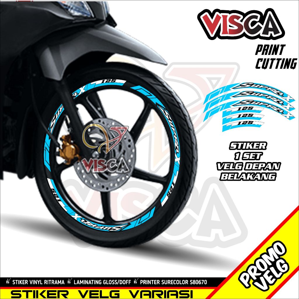 Stiker Velg List Velg Motor Stiker Velg Supra Variasi Supra x 125 00
