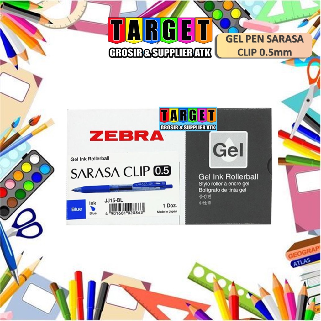 

BALLPOINT SARASA ORIGINAL/ PULPEN SARASA BIRU HITAM / ZEBRA / GEL