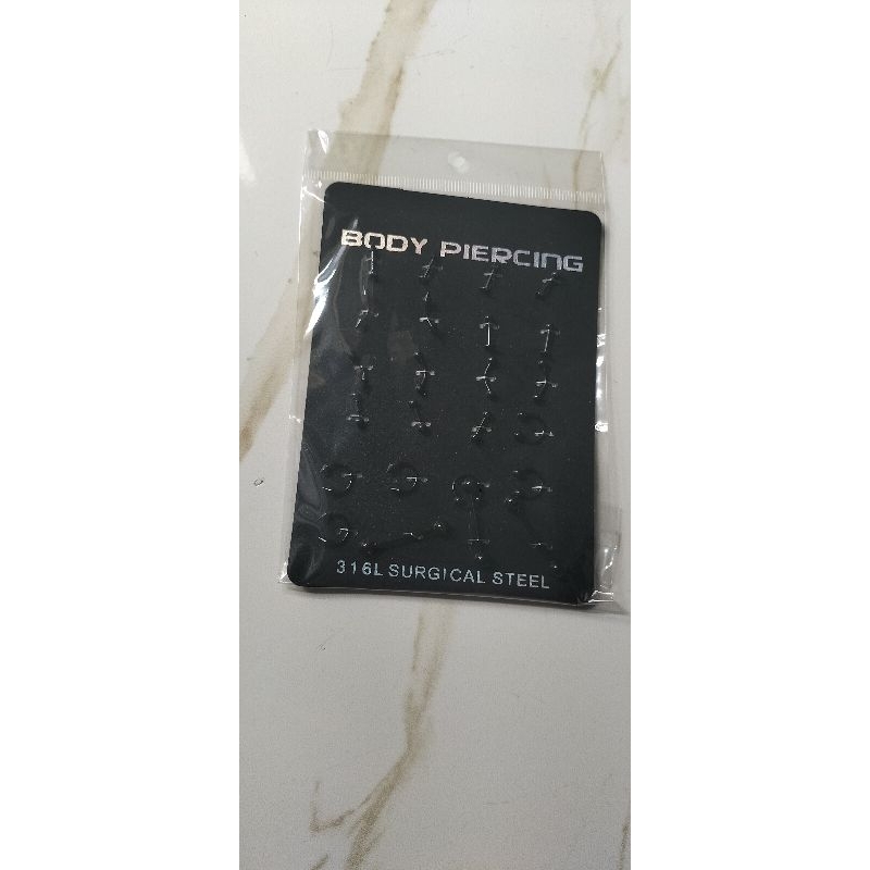 Grosir Anting Tindik/Anting Piercing Satu Card Isi 22 Pcs Anting Pria Wanita