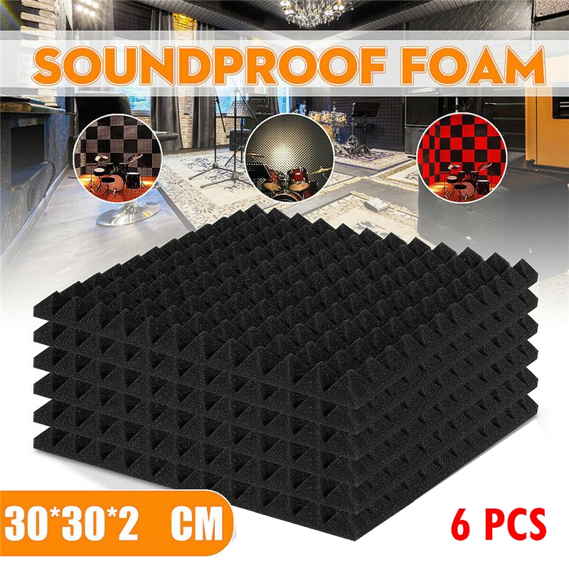 Busa Telur Peredam Suara Soundproof Foam 30x30x2CM 6PCS Kedap Suara Kamar Ruangan