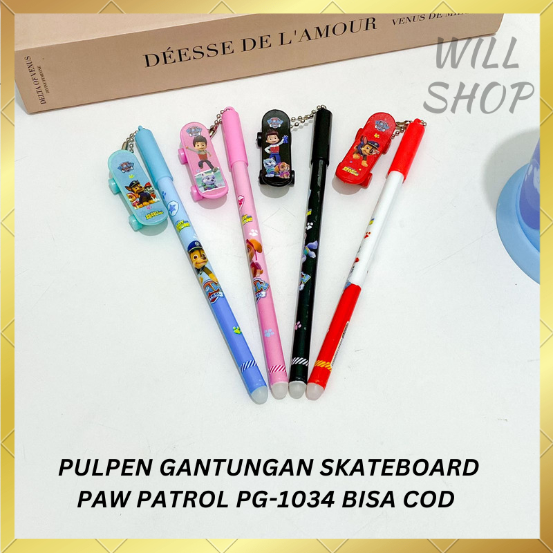 

VARIAN 4 / 8 / 12 PCS PULPEN GANTUNGAN SKATEBOARD PAW PATROL PG-1034 BOLPEN PENA TINTA HITAM / PERLENGKAPAN ALAT TULIS SEKOLAH KANTOR TERMURAH BISA COD