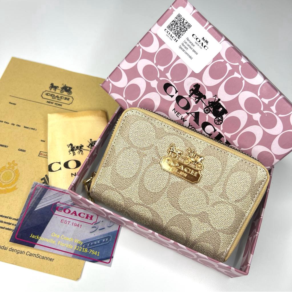 HARGA GROSIR Dompet Coach Mini Import Free Box, DUSTBAG & FAKEBILL  / Dompet Kartu Coach murah