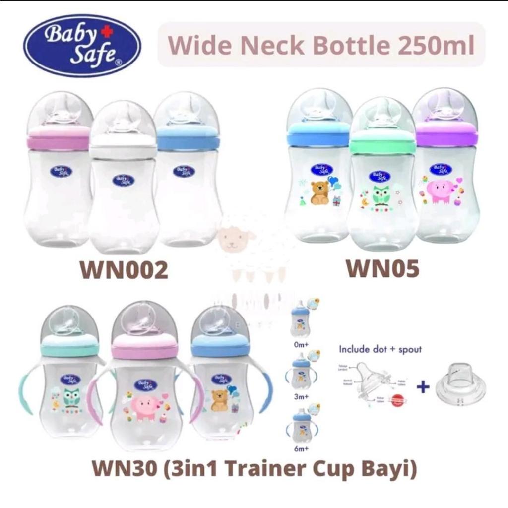 ❤️DUBEEDU❤️baby safe botol susu wide neck 260ml wn02 wn05 wn30 wide neck bottle baby safe botol susu