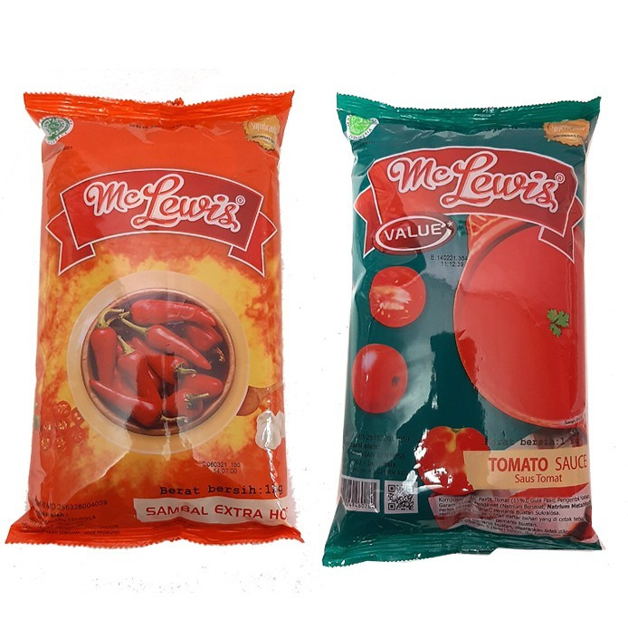 

MC LEWIS Saus Tomat & Saus Sambal Extra Hot 1kg